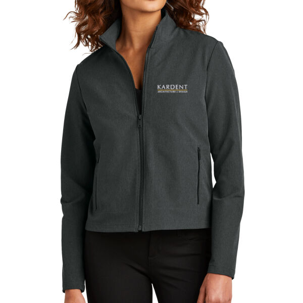 Kardent Embroidered - Women's Stretch Soft Shell Jacket Thumbnail