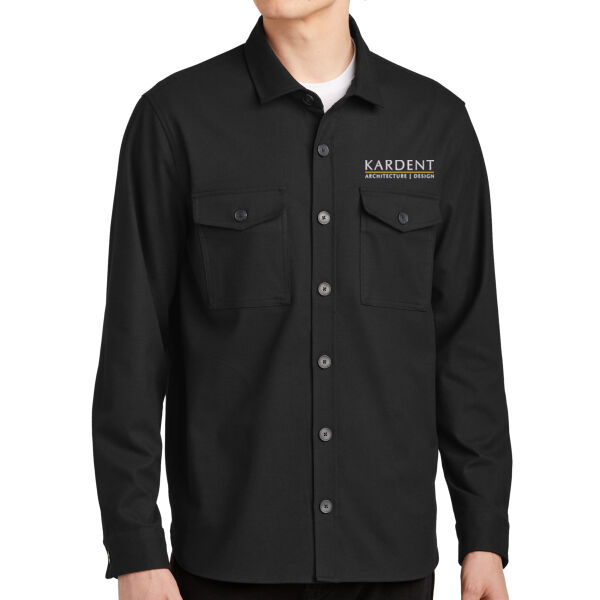 Men’s/Unisex Kardent Embroidered - Long Sleeve Twill Overshirt Thumbnail